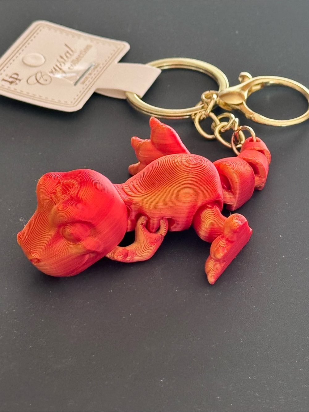 NWT 3D Printed Articulated Dinosaur Keychain Multi Color Fidget Toy Bag Charm